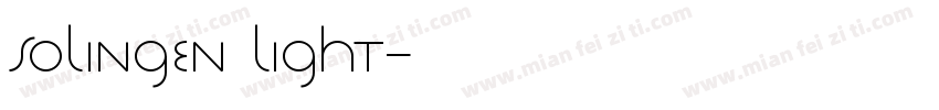 Solingen Light字体转换